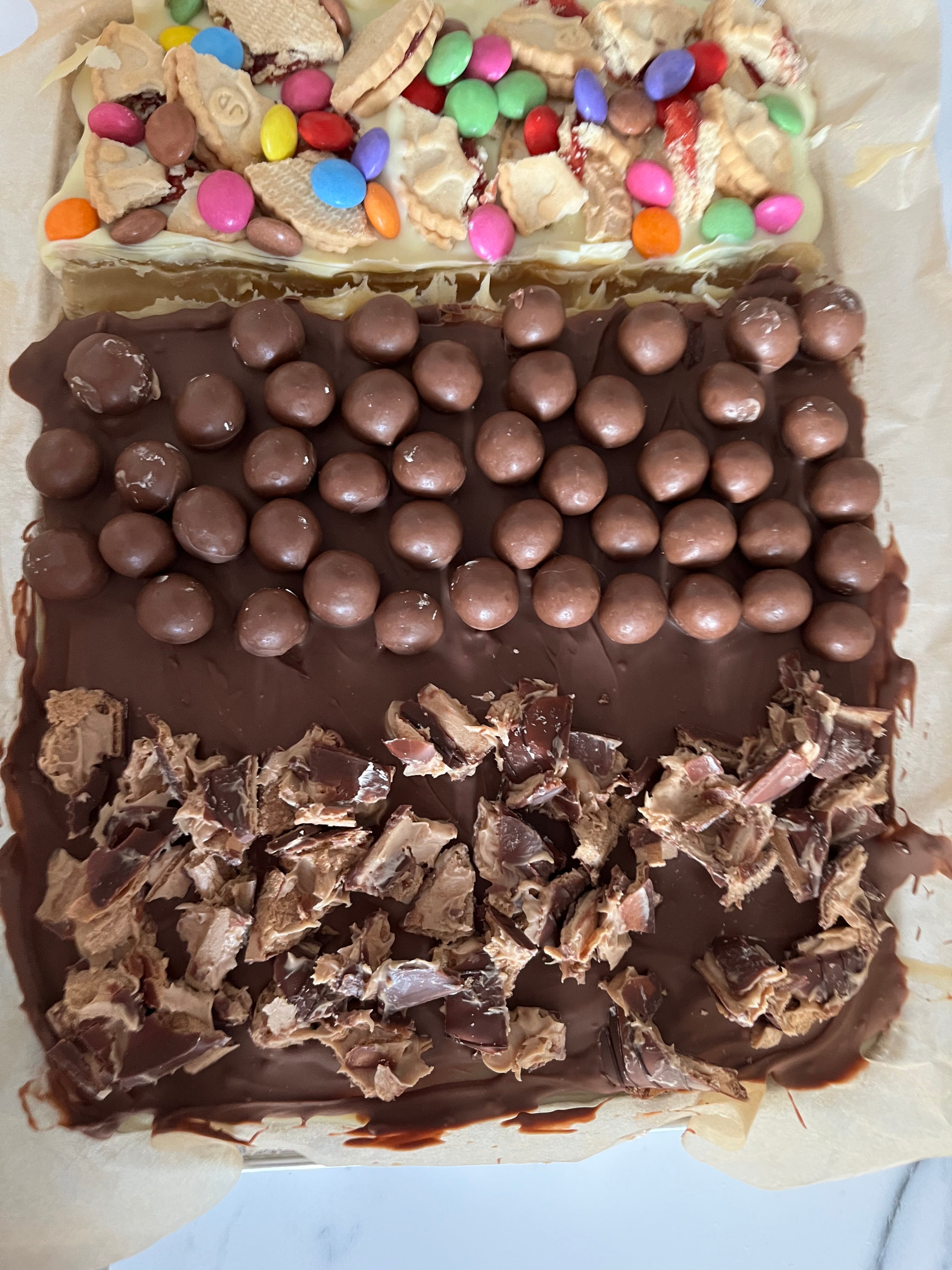 All the classic layers, with a deluxe twist * price for 1  slice single slice size 3" by 3" by 3"We happily cater to all dietary needs—just ask!"